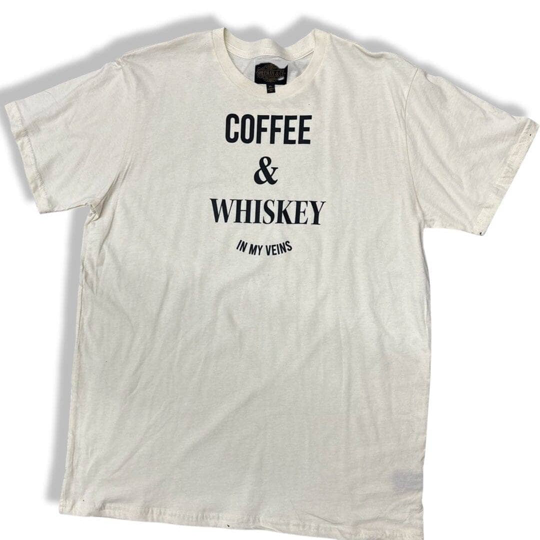 Coffee & Whiskey in my Veins Statement Tee - Sheehan and Co.