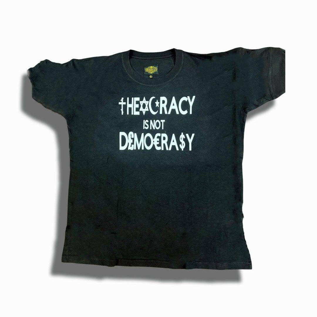 Theocracy is NOT Democracy - Statement Graphic Tee | Sheehan&Co  Meta Description: Get your statement on with this snarky graphic tee from Sheehan&Co. - Sheehan and Co.