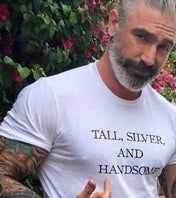 Tall, Silver, and Handsome Statement Tee by Sheehan - Sheehan and Co.